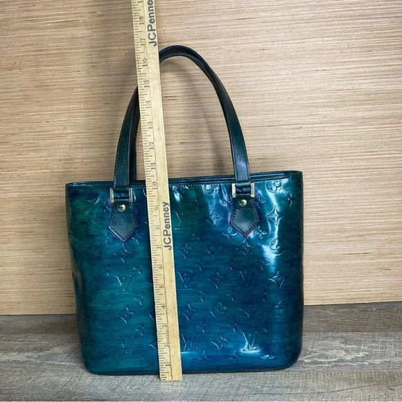 Louis Vuitton Redyed Vernis Houston Tote Vintage Designer Handbag Purse - Picture 13 of 17